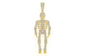 Diamond skeleton pedant 14K solid Gold - 2.75 CTW
