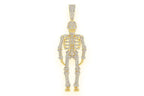 Diamond skeleton pedant 14K solid Gold - 2.75 CTW