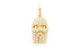 Ski Mask Diamond Pendant 14k Solid Gold - 0.25 CTW