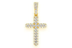 14K Gold Bubble Cross Pendant - Premium 14K Gold - 0.5 CTW