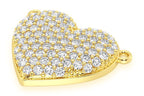 Bubbly Heart Diamond Necklace Connected 14k Solid Gold - 0.60 CTW