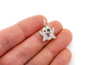 Ghost Ruby & Diamond Pendant 14k Solid Gold - 0.55 CTW