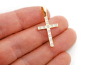 Cross Diamond Pendant 14k Solid Gold - 0.35 CTW