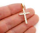 Custom Small Gypsy Set Cross Diamond Pendant