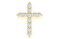 Men’s Cross Pendant VVS Diamonds in 14K Gold - 0.4 CTW