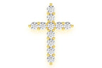 Men’s Cross Pendant VVS Diamonds in 14K Gold - 0.4 CTW