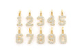 Small Jersey Number Diamond Pendant 14k Gold - 0.10 CTW
