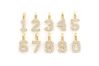 Small Jersey Number Diamond Pendant 14k Gold - 0.10 CTW