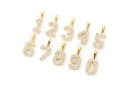 Small Jersey Number Diamond Pendant 14k Gold - 0.10 CTW