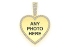Heart Picture Diamond Pendant 14k Solid Gold - 0.40 CTW