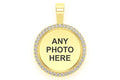Round Picture Memory Diamond Pendant 14k Solid Gold - 0.33 CTW