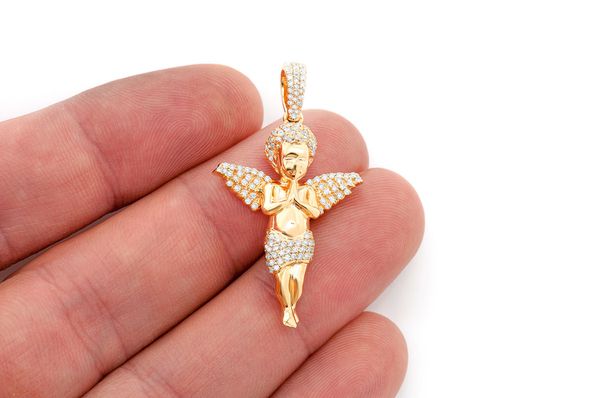 Praying Cherub Diamond Pendant - 1.00 CTW