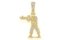 Toy Soldier Diamond Pendant 14k Solid Gold -1.00 CTW