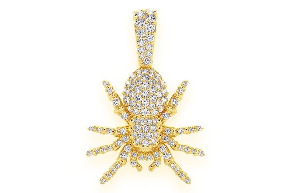 Spider Diamond Pendant 14k Solid Gold - 0.70 CTW