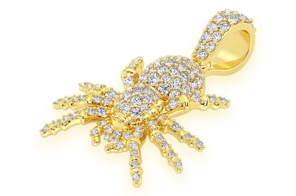 Spider Diamond Pendant 14k Solid Gold - 0.70 CTW