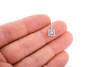 Square Halo Diamond Pendant 14k Solid Gold - 0.50 CTW
