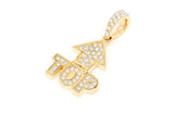 Iced Out Top Emoji Silver Pendant
