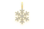 Snowflake Diamond Pendant 14k Solid Gold - 0.40 CTW