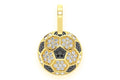 Soccer Ball Diamond Pendant 14k Solid Gold - 0.25 CTW