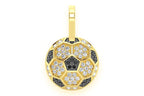 Soccer Ball Diamond Pendant 14k Solid Gold - 0.25 CTW