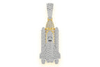 Spaceship Diamond Pendant 14k Solid Gold - 3.00 CTW