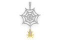 Spider Web Diamond Pendant 14k Solid Gold - 1.00 CTW