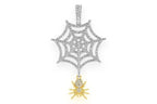 Spider Web Diamond Pendant 14k Solid Gold - 1.00 CTW