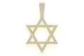 Star Of David Diamond Pendant 14k Solid Gold - 1.9 CTW