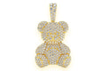 Teddy Bear Diamond Pendant 14k Solid Gold - 6.5 CTW