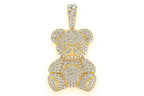 Teddy Bear Diamond Pendant 14k Solid Gold - 6.5 CTW