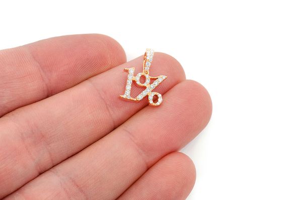 Top 1 Percent Diamond Pendant 14k Solid Gold - 0.30 CTW