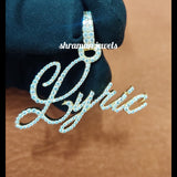 925 Silver "LYRIC" VVS Name Necklace Diamond Pendant