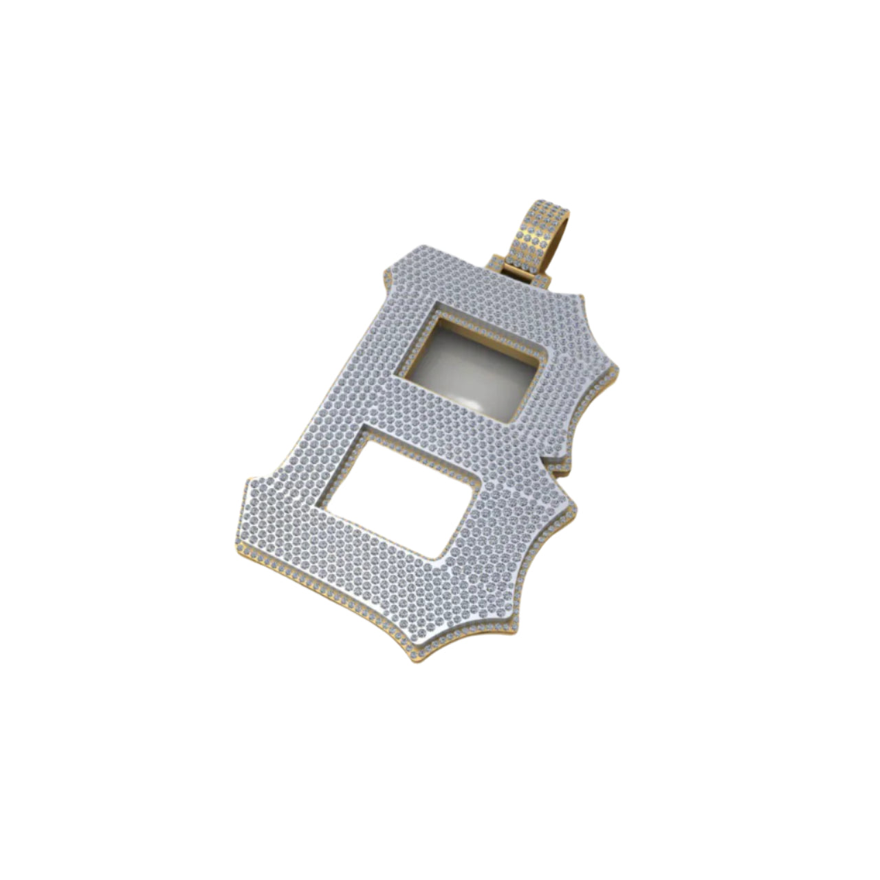 Custom B Letter Diamond Pendant - 39.02 CTW