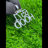 CUSTOM LETTER HOOD MOISSANITE CHARM NECKLACE PENDANT