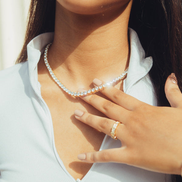 Luxurious 5MM Tennis Diamond Necklace