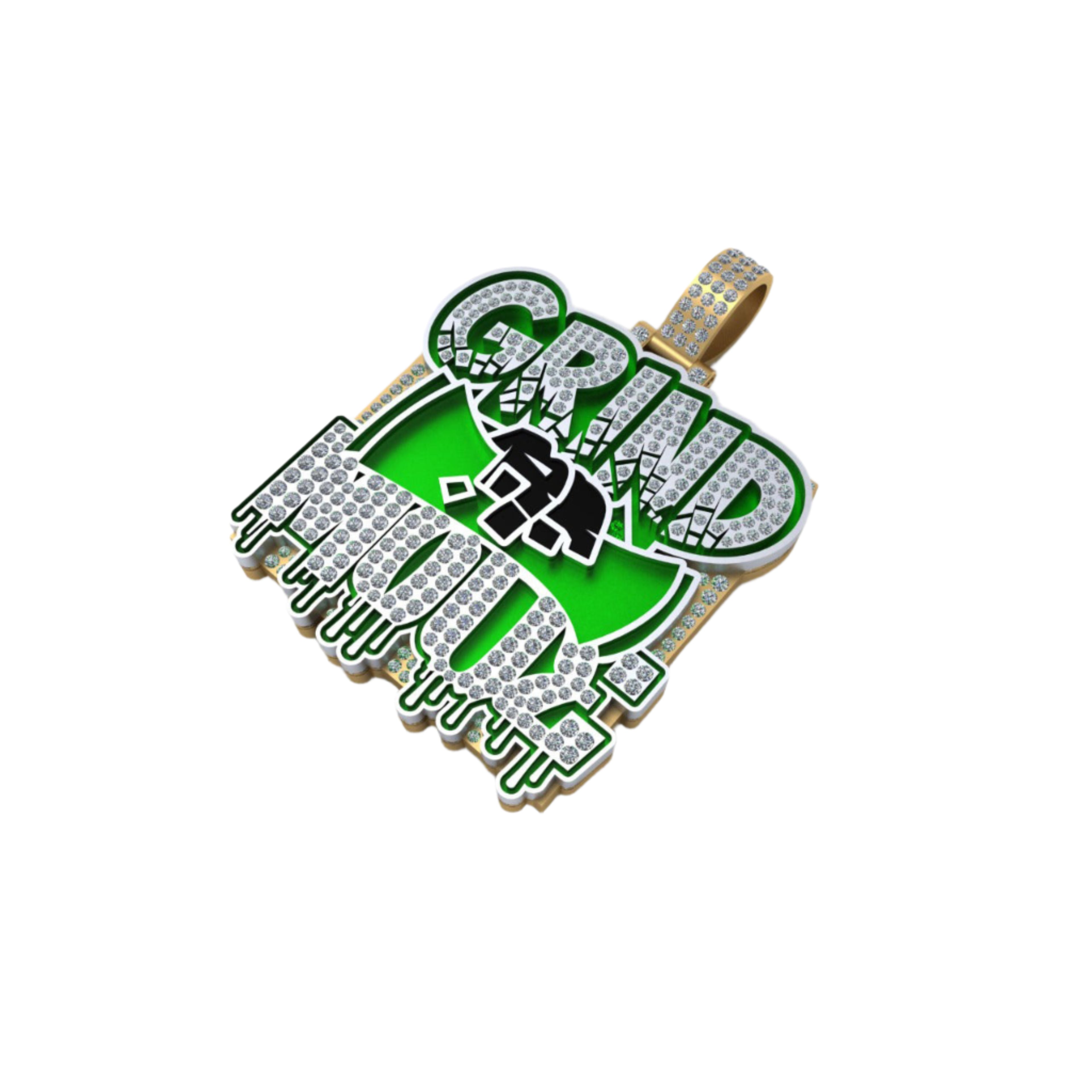 Custom Glow-in-Dark Diamond Pendant Bling Hip Hop Party Charm - 2.29 CTW