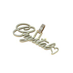 Custom Moissanite Letter Diamond Pendant - 1.61 CTW