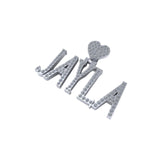 Women's 925 Sterling Silver Moissanite Diamond Heart Clasp Custom Name Letter Pendant For Valentine Gift