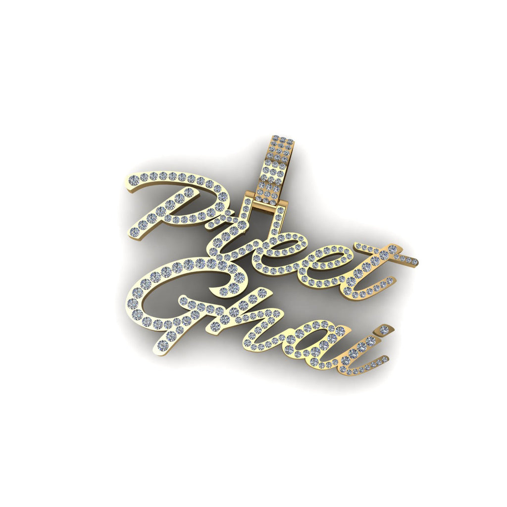 Custom Diamond Name Pendant VVS Personalized Jewelry - 2.17 CTW