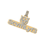 Custom VVS Letter Emoji  Diamond Handmade Pendant