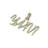Custom Iced Out "YAAVI" Name Unisex VVS Moissanite Diamond Pendant for Gift