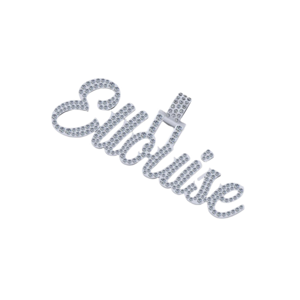 Diamond Cuban Chain Custom Pendant Icy Personalized Charm - 2.18 CTW